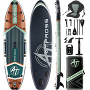 Extra Wide Inflatable Stand Up Paddle Board with SUP Kit and Backpack