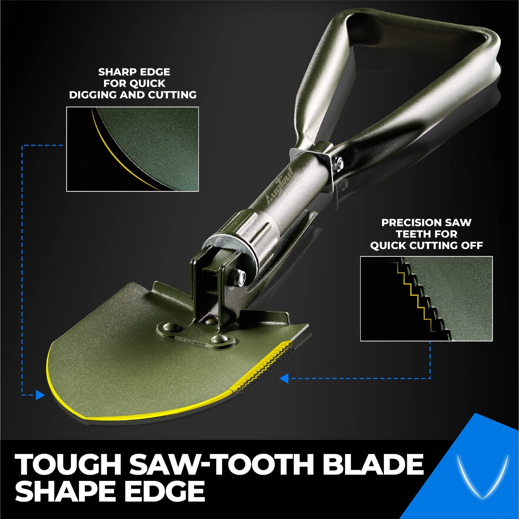 Survival Folding Shovel for Camping Hiking Outdoor Use