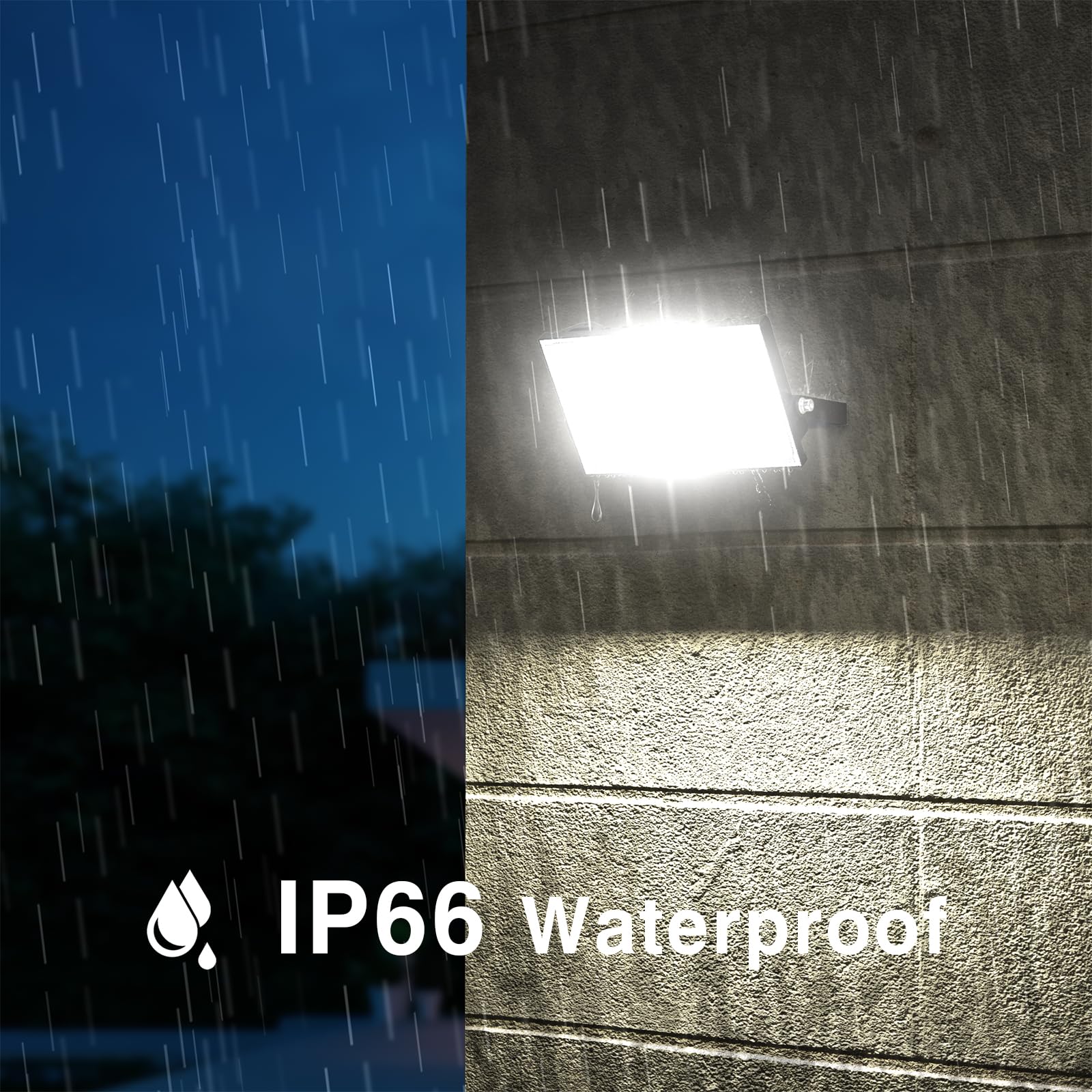 Hardwired Outdoor LED Flood Lights Super Bright IP66 Waterproof 2 Pack