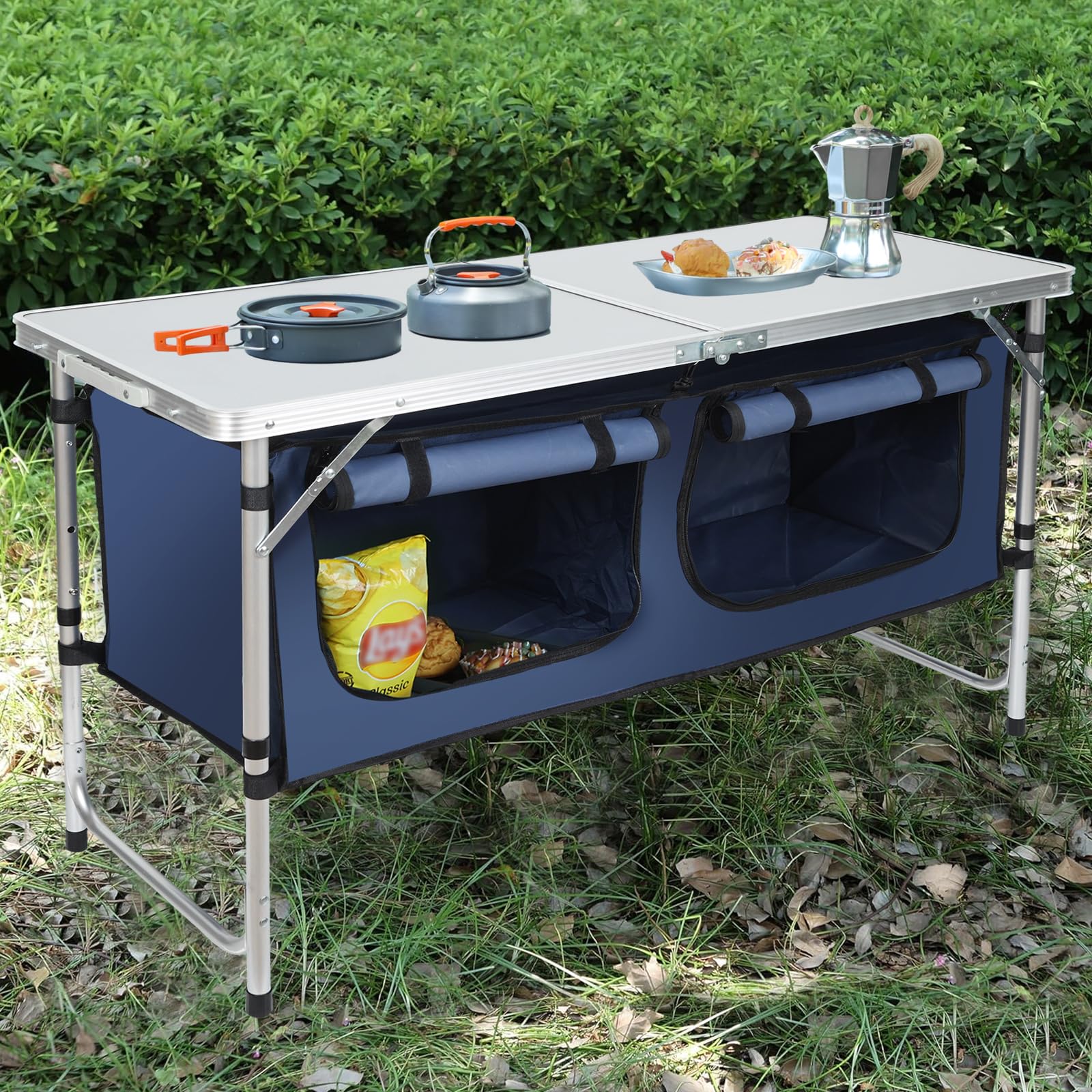 Aluminum Folding Camping Table Lightweight Portable Outdoor Table