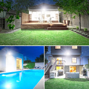 Hardwired Outdoor LED Flood Lights Super Bright IP66 Waterproof 2 Pack