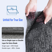 Black Shade Cloth Roll Outdoor Sunblock Mesh for Garden Patio Canopy
