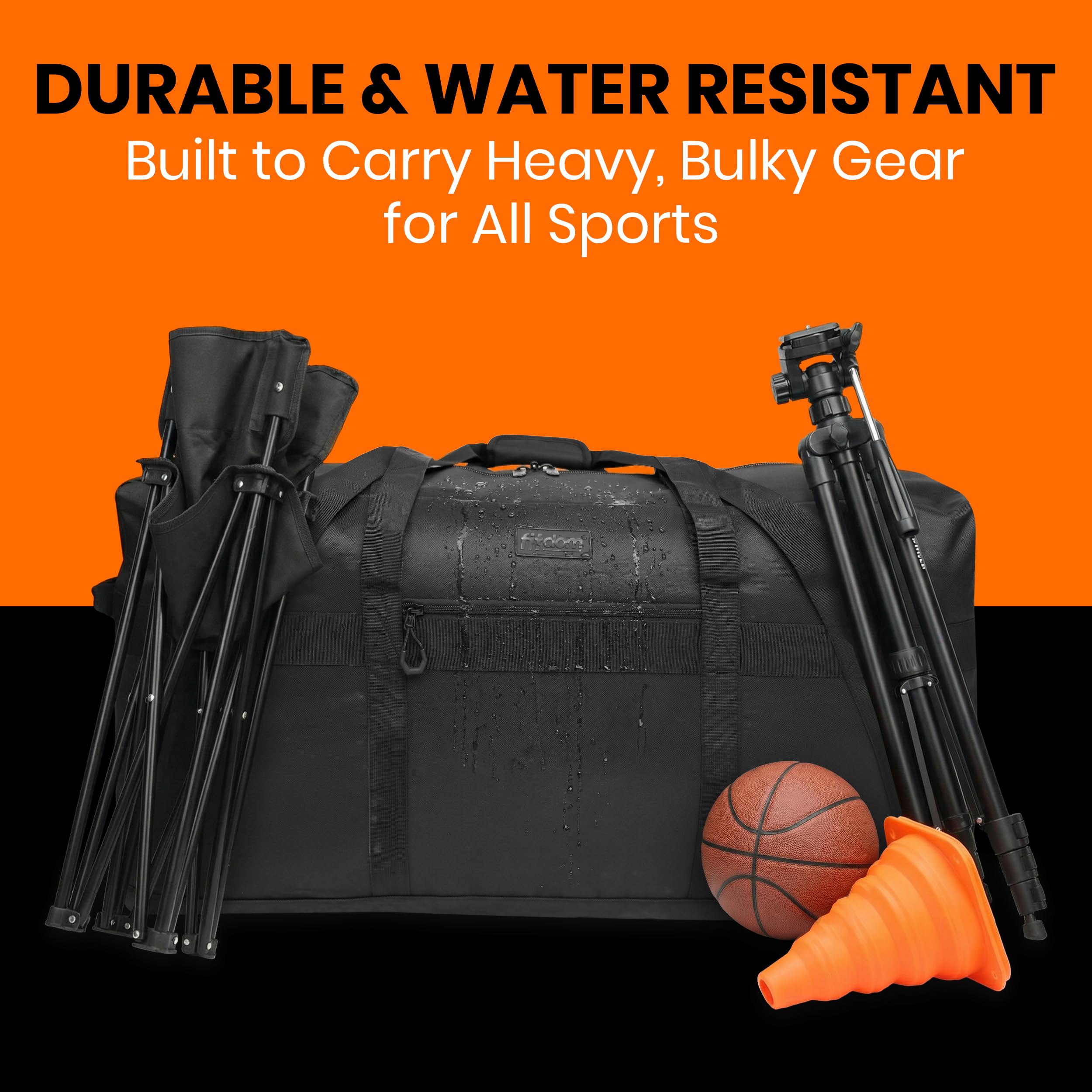130L 35 Inch Heavy Duty Water Resistant Duffle Bag for Camping Travel