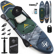 High Capacity Extra Wide Inflatable Stand Up Paddle Board with SUP Kit