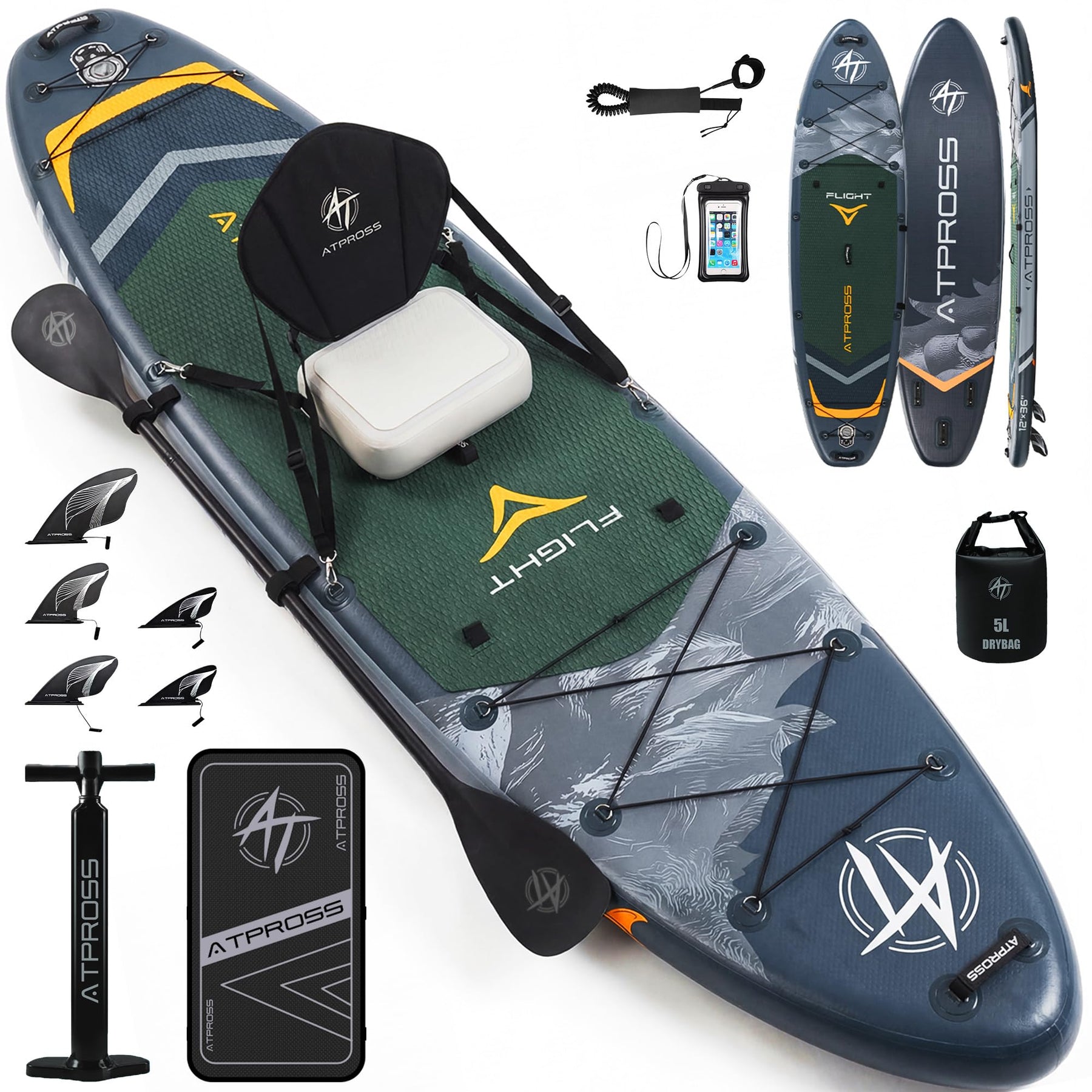High Capacity Extra Wide Inflatable Stand Up Paddle Board with SUP Kit