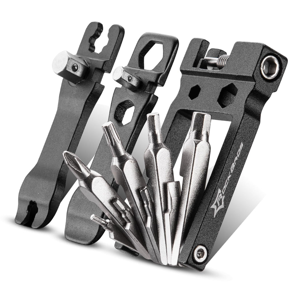 16 20 in 1 Portable Foldable Bike Multitool with Allen Wrench Tire Levers
