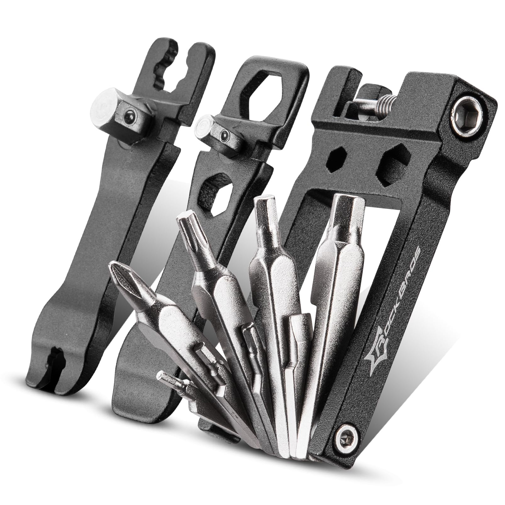 16 20 in 1 Portable Foldable Bike Multitool with Allen Wrench Tire Levers