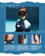 Women Men 2mm 3mm Neoprene Wetsuit Front Back Zip Full Body Dive Suit