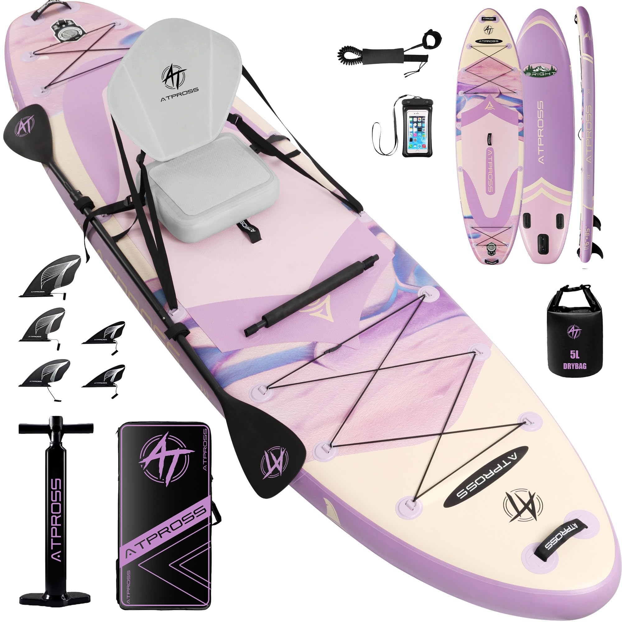 High Capacity Extra Wide Inflatable Stand Up Paddle Board with SUP Kit