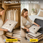2 in 1 Rechargeable Air Pump Vacuum Storage Bags for Travel Clothes