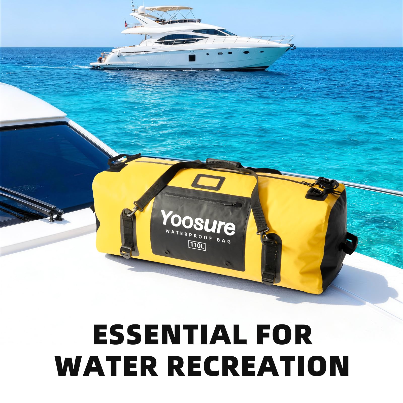 110L Waterproof Duffel Bag Marine Dry Bag for Camping Kayaking