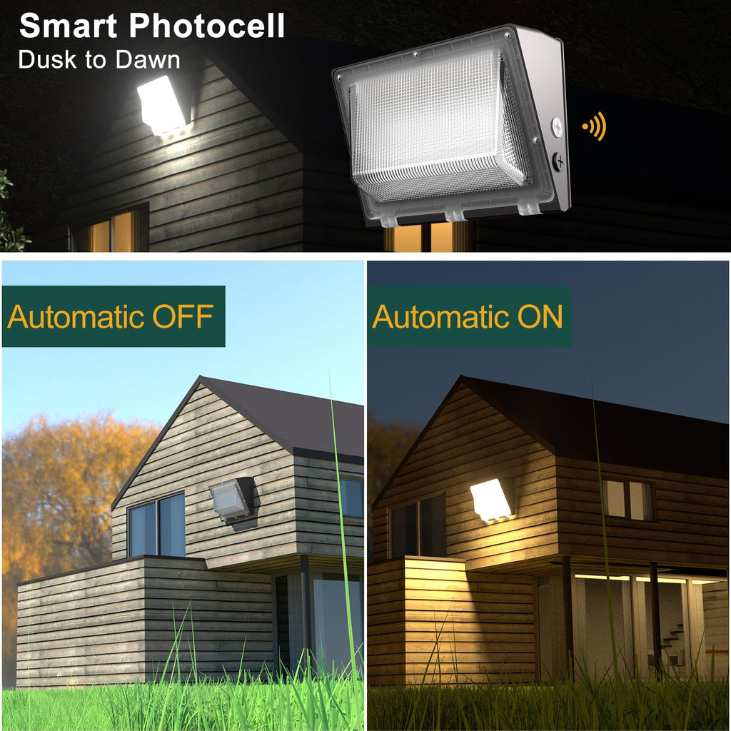 Dusk to Dawn LED Wall Pack Lights with Photocell IP65 Outdoor Lighting
