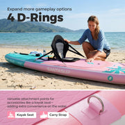 Wide Inflatable Stand Up Paddle Board with Accessories and EVA Deck
