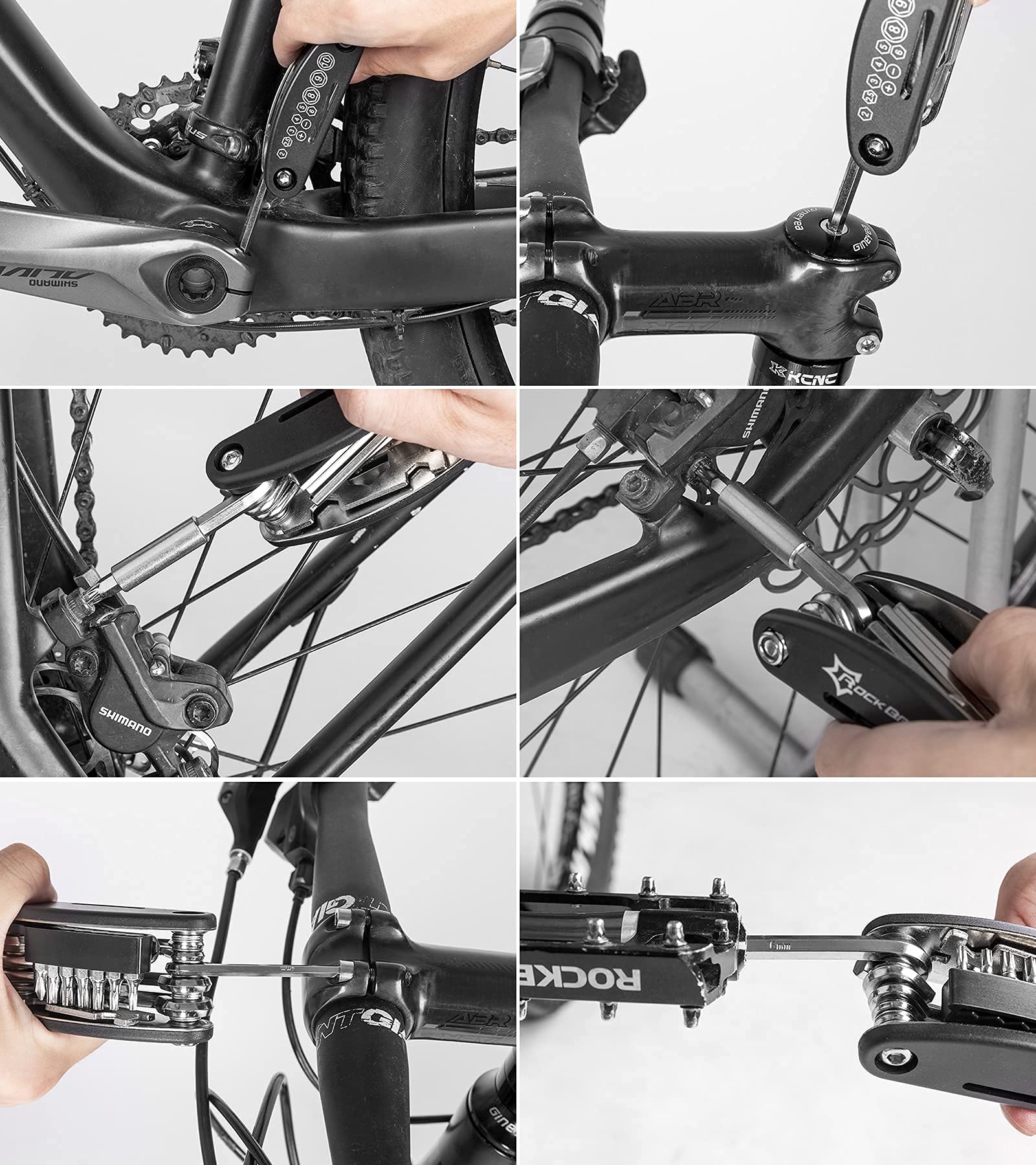 16 20 in 1 Portable Foldable Bike Multitool with Allen Wrench Tire Levers