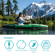 Two Pack Durable One Person Inflatable Kayak Set with Oar and Pump