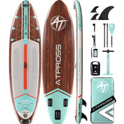 Extra Wide Inflatable Stand Up Paddle Board with SUP Kit and Backpack
