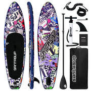 Wide Inflatable Stand Up Paddle Board with Accessories and EVA Deck