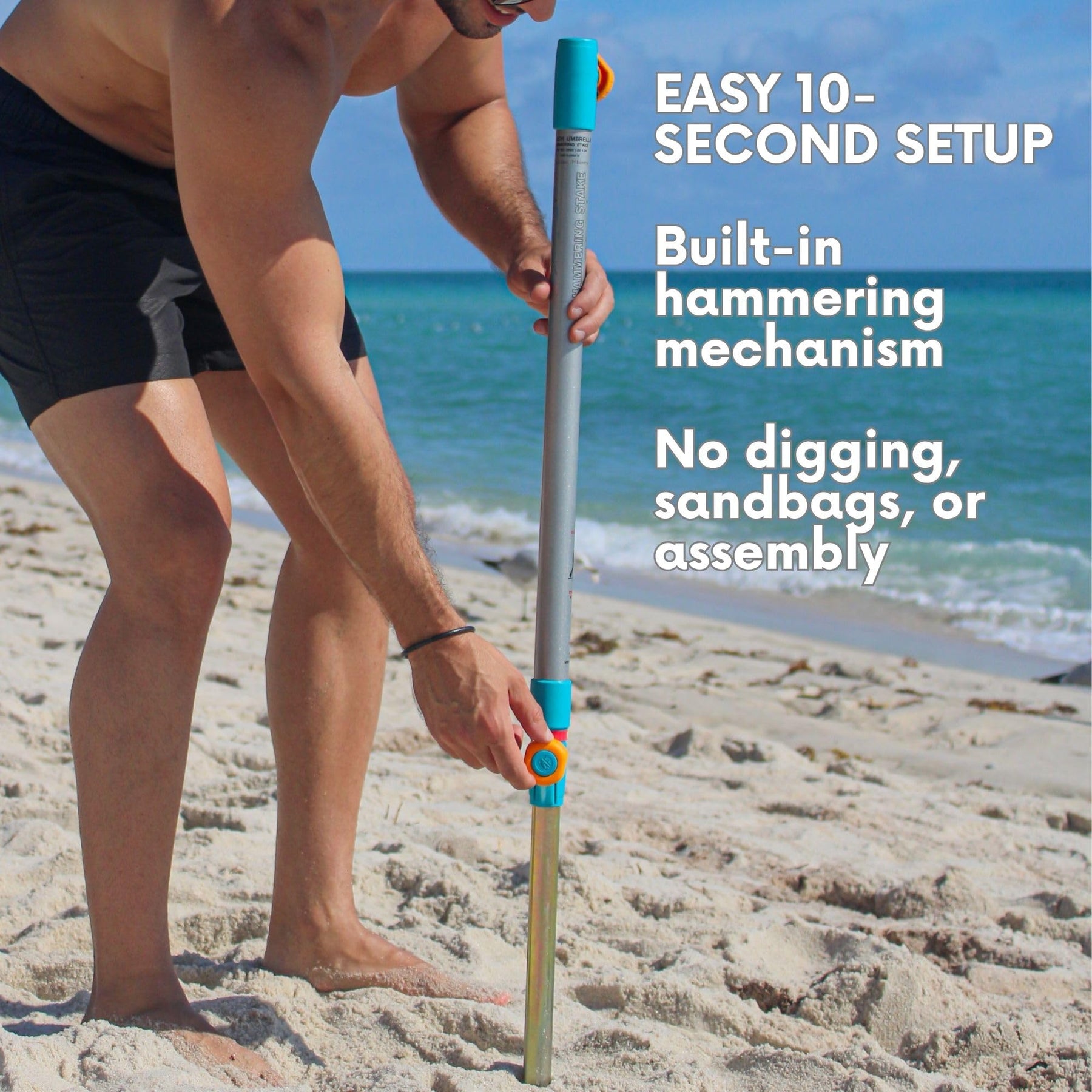 7ft Heavy Duty Beach Umbrella Easy Setup Anchor UPF 55 Protection
