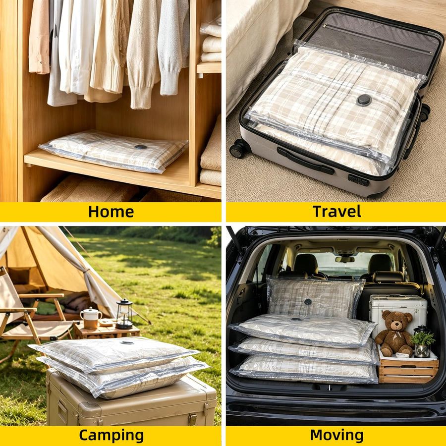 2 in 1 Rechargeable Air Pump Vacuum Storage Bags for Travel Clothes