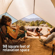 Portable Pop Up UV Beach Shelter for Camping with Adjustable Side Wall