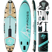 Extra Wide Inflatable Stand Up Paddle Board with SUP Kit and Backpack