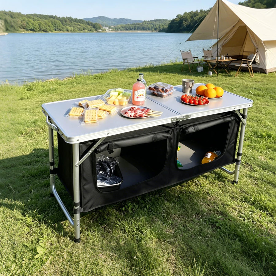 Aluminum Folding Camping Table Lightweight Portable Outdoor Table