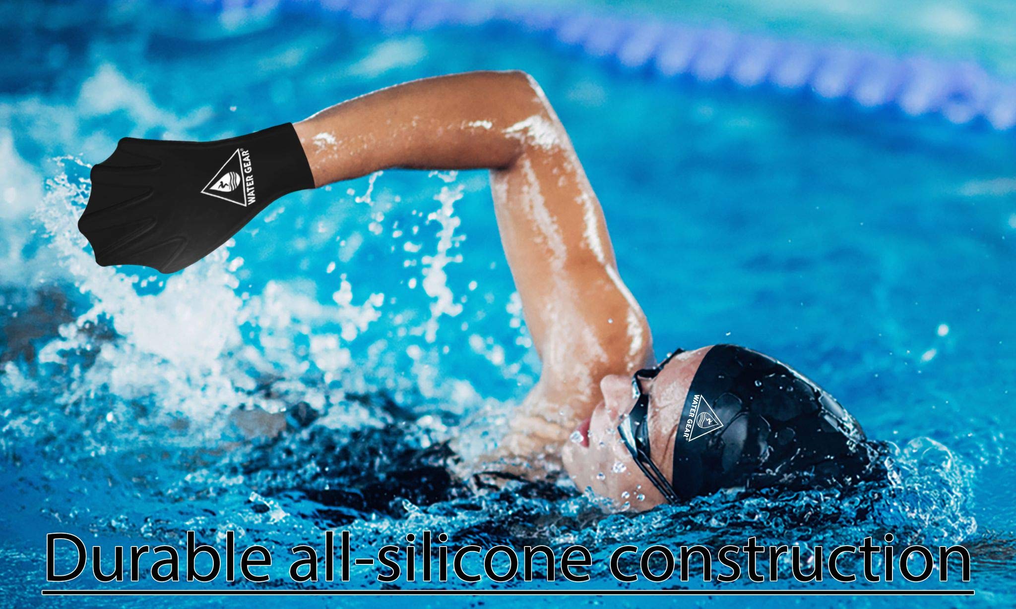 Silicone Aqua Fitness Gloves with Enhanced Grip for Workouts and Diving
