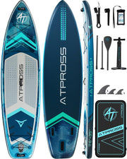 Extra Wide Inflatable Stand Up Paddle Board with SUP Kit and Backpack