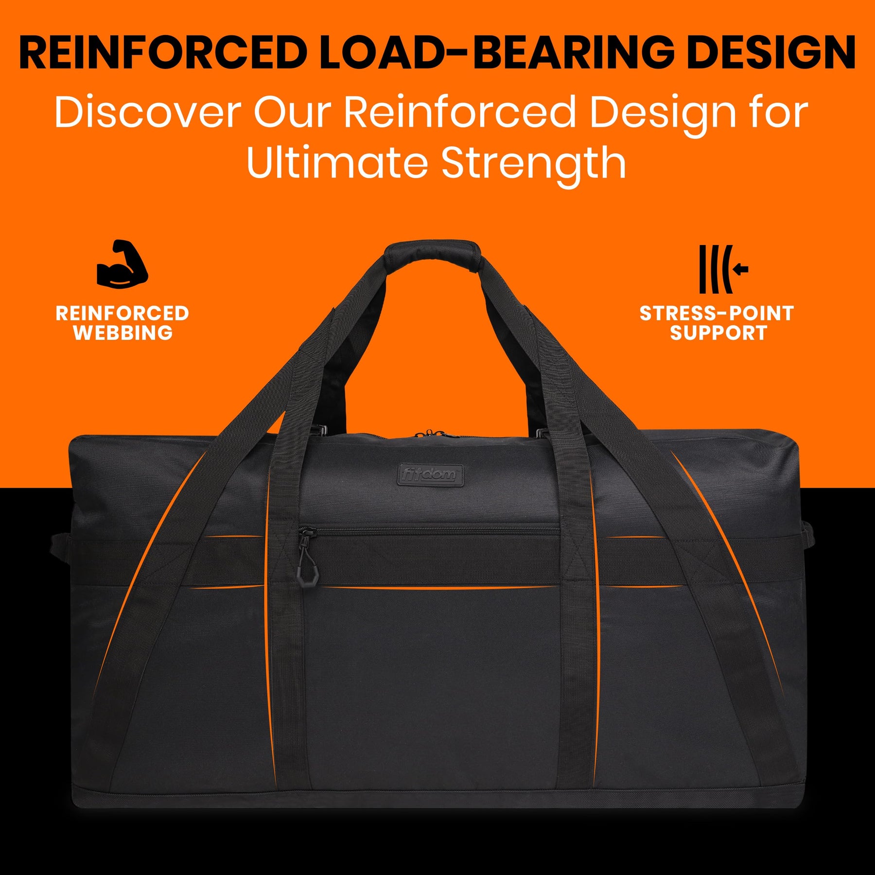 130L 35 Inch Heavy Duty Water Resistant Duffle Bag for Camping Travel