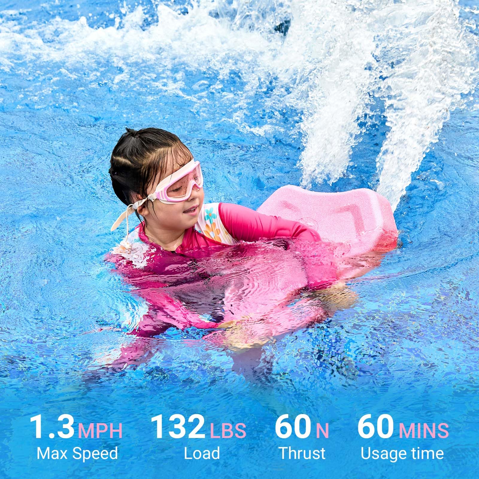 Kids Electric Swim Kickboard with Propulsion for Pool Training