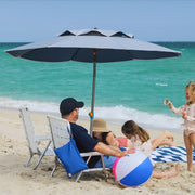 7ft Heavy Duty Beach Umbrella Easy Setup Anchor UPF 55 Protection