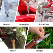 Pocket Multitool with Axe Hammer Pliers for Camping Hiking Survival