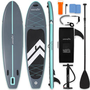 Wide Stable Inflatable Stand Up Paddle Board with SUP Kit and EVA Deck