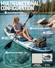 High Capacity Extra Wide Inflatable Stand Up Paddle Board with SUP Kit