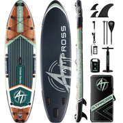 Extra Wide Inflatable Stand Up Paddle Board with SUP Kit and Backpack