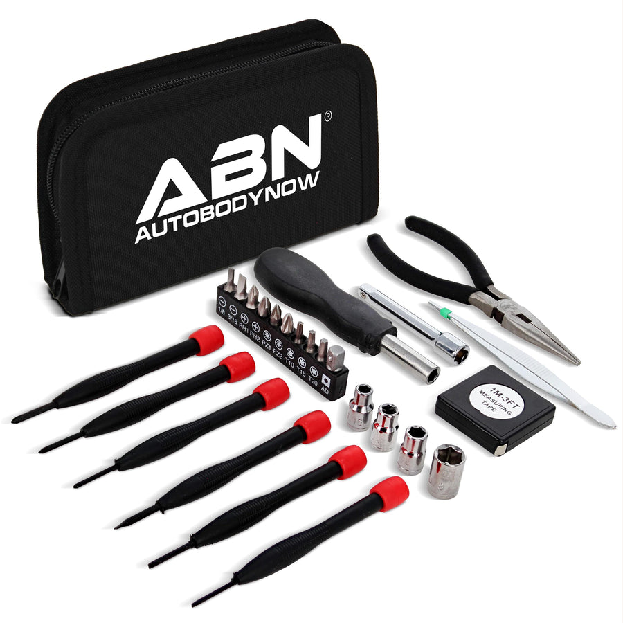 25 Piece Tri Fold Mini Tool Set with Case for Home Travel Office