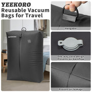 IPX8 Waterproof Reusable Travel Vacuum Compression Bags for Suitcases