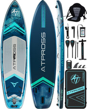 Extra Wide Inflatable Stand Up Paddle Board with SUP Kit and Backpack
