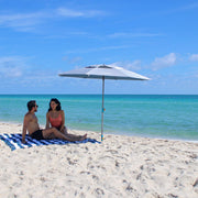 7ft Heavy Duty Beach Umbrella Easy Setup Anchor UPF 55 Protection