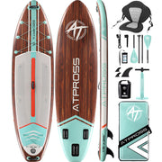 Extra Wide Inflatable Stand Up Paddle Board with SUP Kit and Backpack