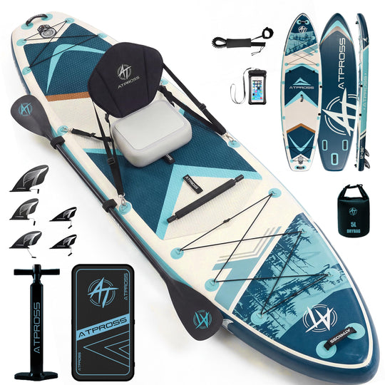 High Capacity Extra Wide Inflatable Stand Up Paddle Board with SUP Kit