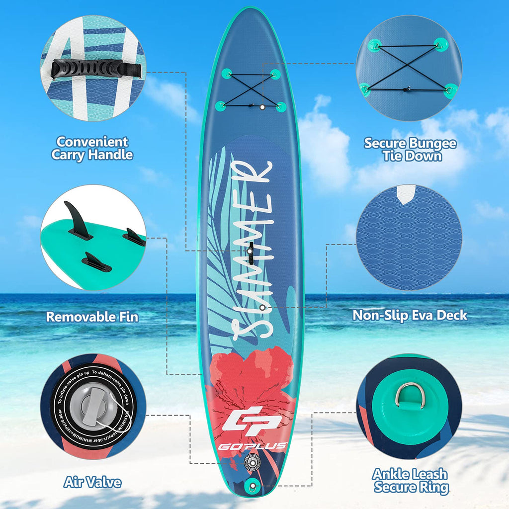 Inflatable Stand Up Paddle Board with Adjustable Paddle and SUP Kit
