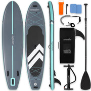 Wide Stable Inflatable Stand Up Paddle Board with SUP Kit and EVA Deck