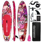 Wide Inflatable Stand Up Paddle Board with Accessories and EVA Deck
