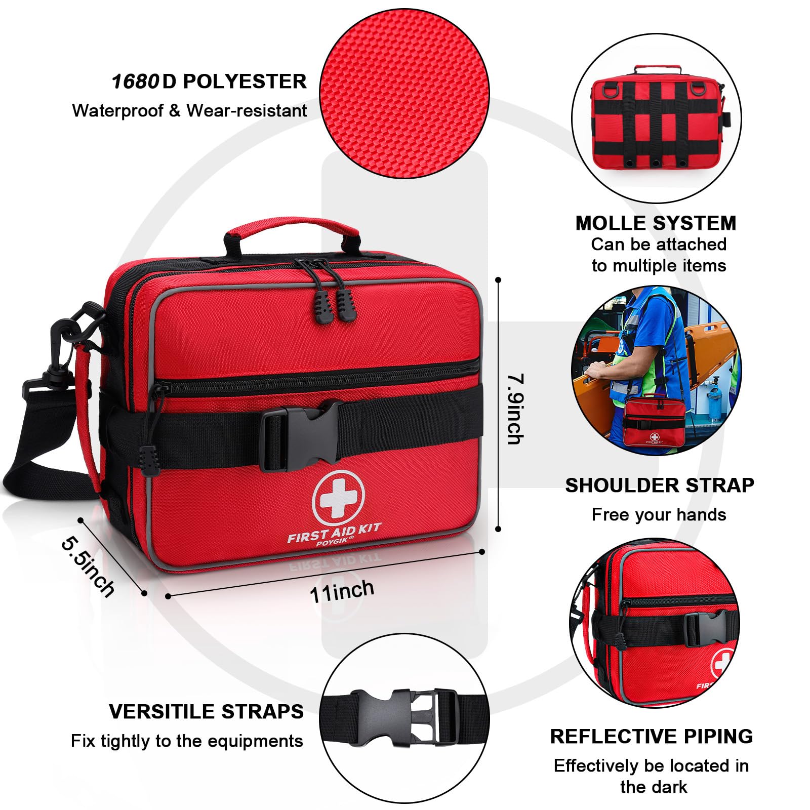 420 Piece Large First Aid Kit for Home Car Travel Camping Hiking