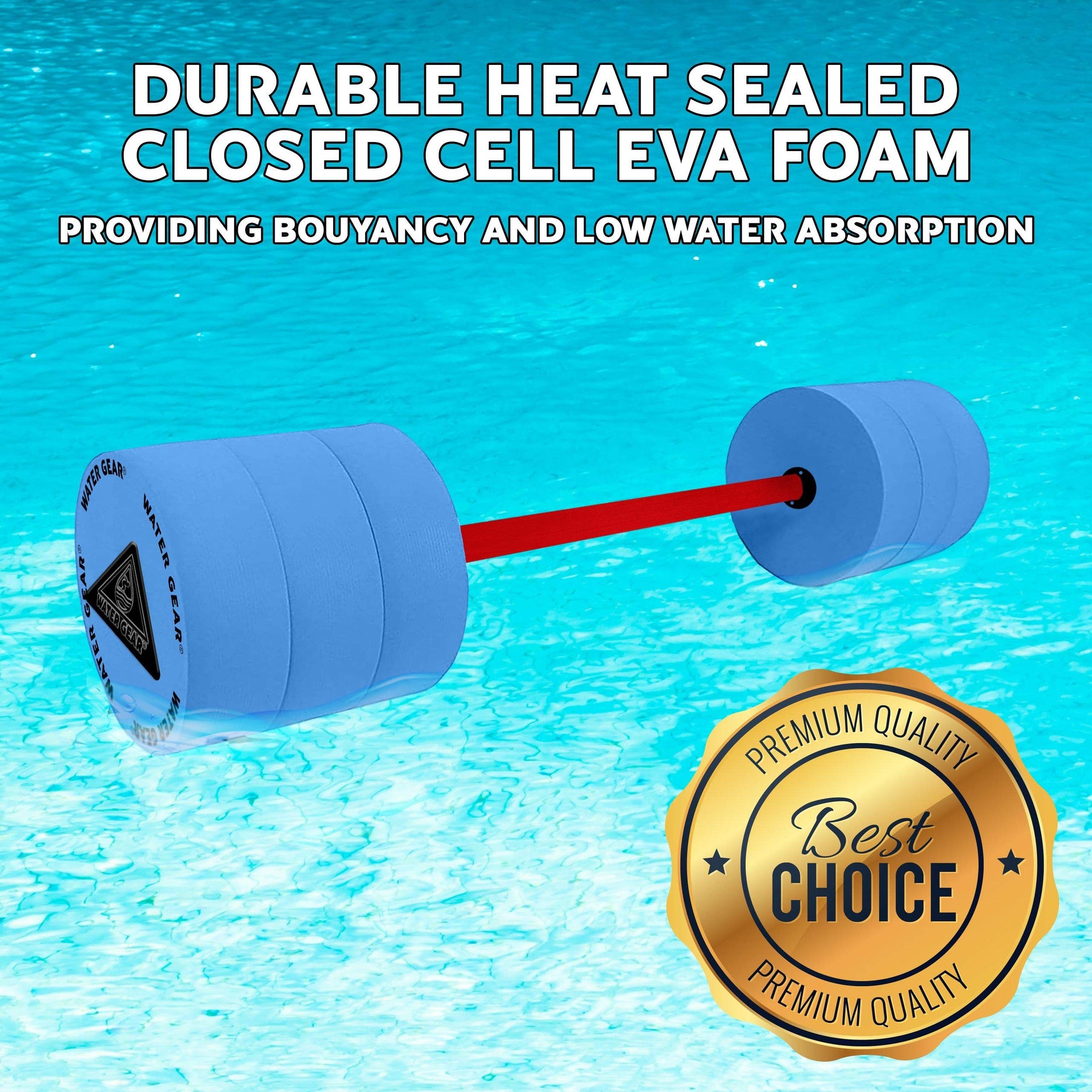 Water Fitness Bar Float for Pool Exercise and Upper Body Training