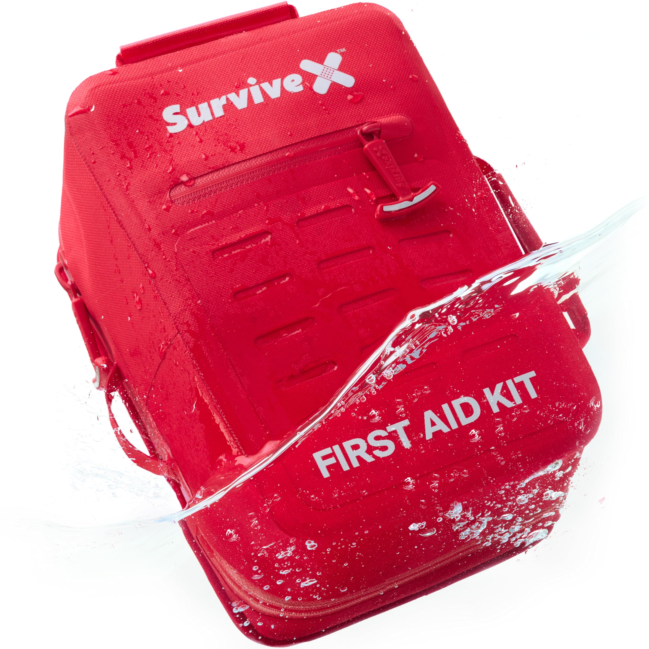 Large Waterproof First Aid Kit with Wound Closure Strips for Travel Camping