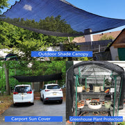 Black Shade Cloth Roll Outdoor Sunblock Mesh for Garden Patio Canopy