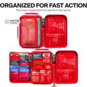 Large Waterproof First Aid Kit with Wound Closure Strips for Travel Camping