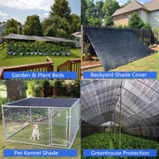 Black Shade Cloth Roll Outdoor Sunblock Mesh for Garden Patio Canopy